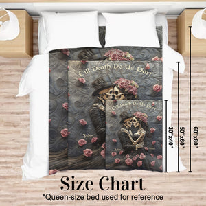 Till Death Do Us Part - Personalized Skull Blanket
