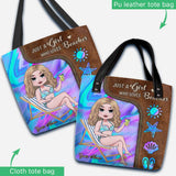 Just A Girl Who Loves Beaches - Personalized Sea Lover Tote Bag