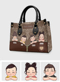 Blessed Grandma - Personalized Grandma Leather Handbag