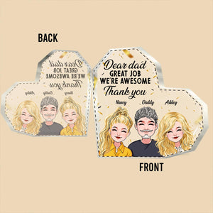 We're Awesome - Personalized Father's Day Father Custom Shaped Acrylic Plaque