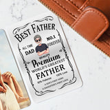 Best Father Premium - Gift for dad, grandpa - Personalized Wallet Insert Card