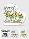 Grandma's Garden - Personalized Mother's Day Grandma Custom Shaped Acrylic Plaque