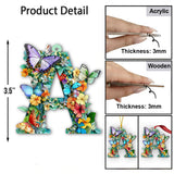 Flowers And Butterflies Letter - Personalized Gardening Ornament
