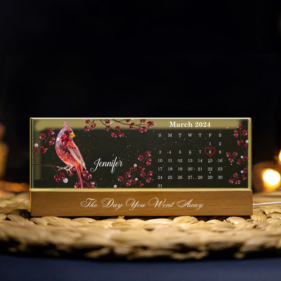 The Day You Went Away - Personalized Memorial Custom LED Night Light