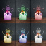 Excellent Husband Wife Five Stars - Personalized Husband And Wife Shaped Plaque Light Base