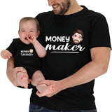 Money Maker Money Spender - Personalized Father T-shirt And Baby Onesie