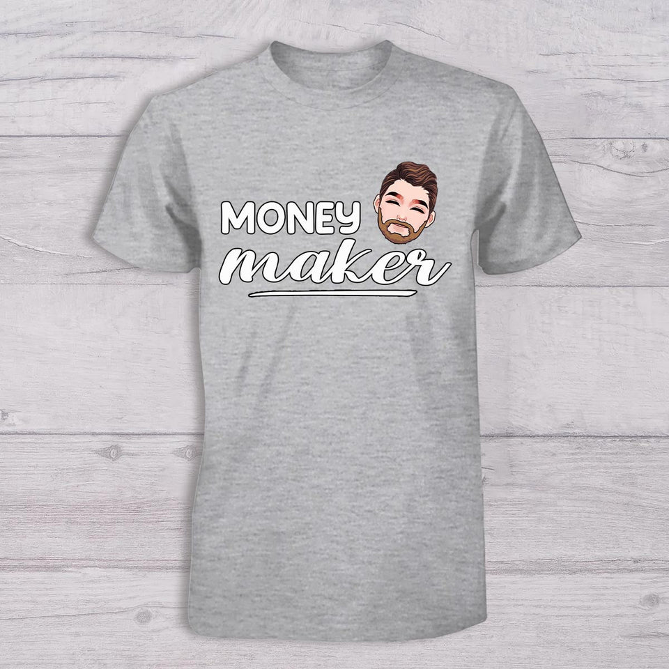 Money Maker Money Spender - Personalized Father T-shirt And Baby Onesie