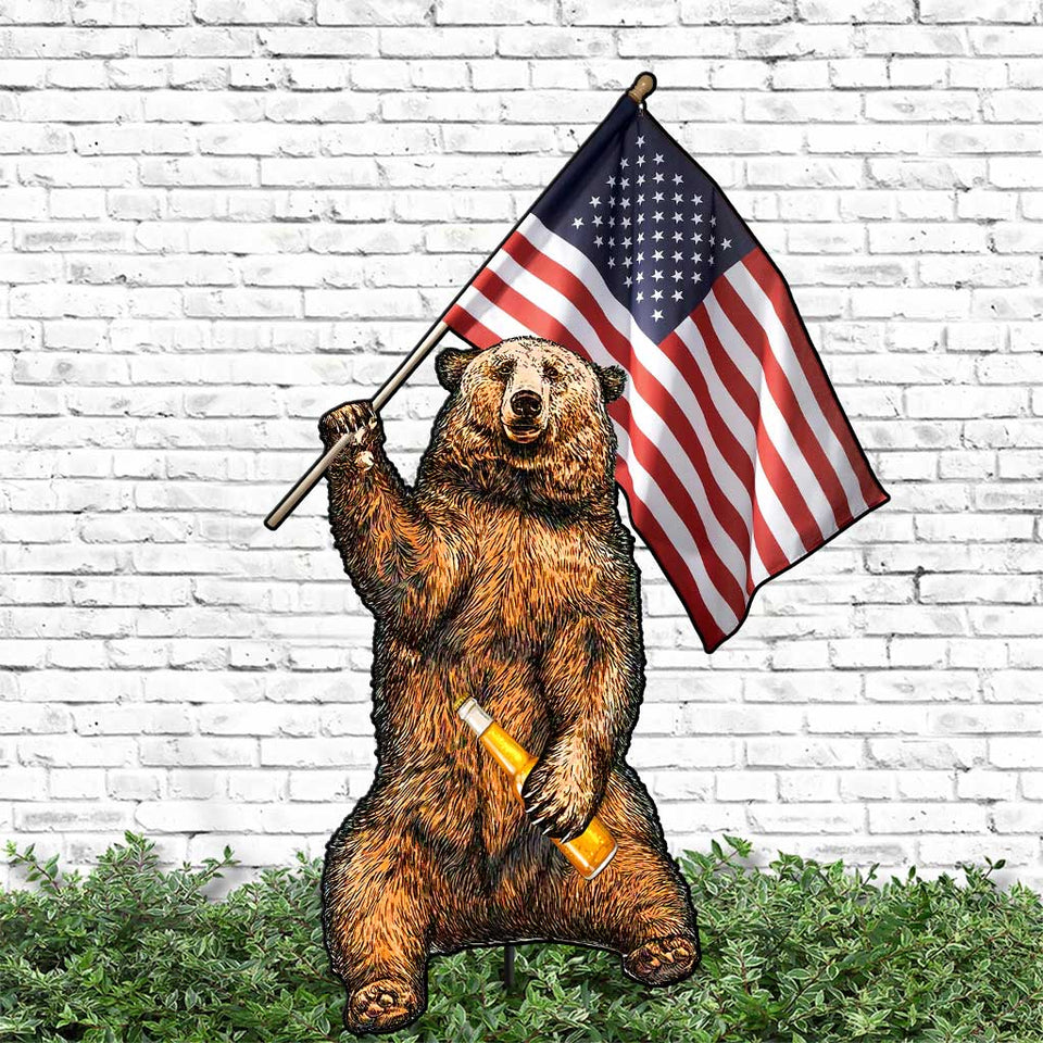 We Ate People - Independence day Camping Metal Garden Art
