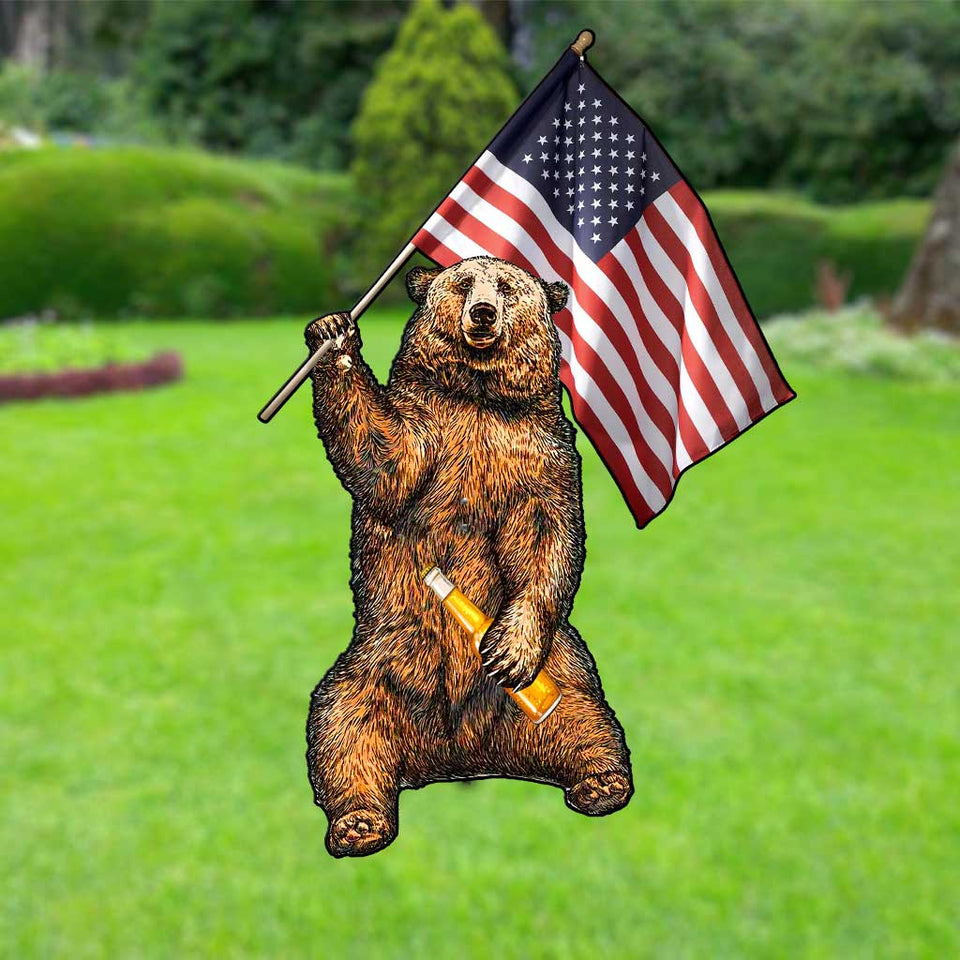 We Ate People - Independence day Camping Metal Garden Art