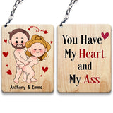 I Love You - Personalized Couple Keychain (Printed On Both Sides)