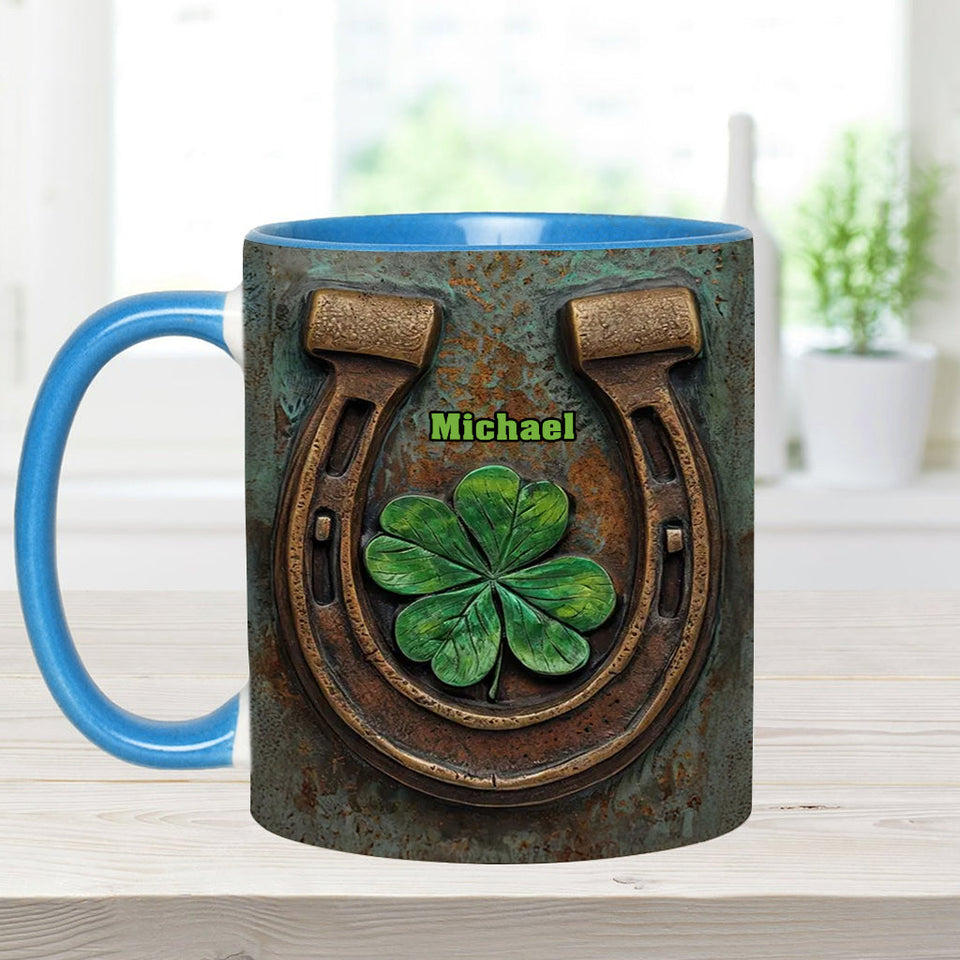 Vintage Irish Harp - Personalized Horse Accent Mug