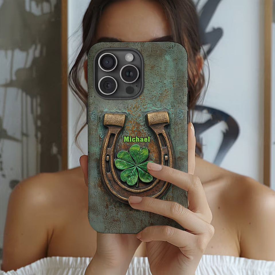Vintage Irish Harp - Personalized Horse Full Print Phone Case