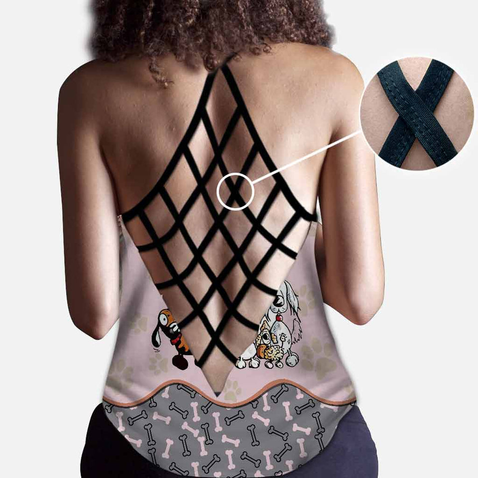 Love Dogs Cross Tank Top
