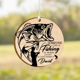 Someone I Love Is Fishing In Heaven - Personalized Wind Chime