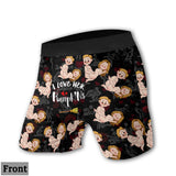 I Love His Broomstick I Love Her Pumpkins - Personalized Couple Women Briefs & Men Boxer Briefs