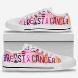 Breast Cancer Warrior License Plates Personalized Low Top Shoes