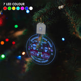 Annoying Each Other - Personalized Christmas Couple Round Led Acrylic Ornament