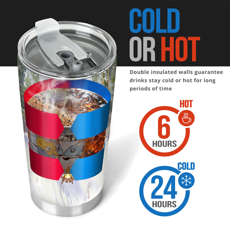 Making S'more Memories Together - Personalized Couple Camping Tumbler