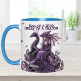 Soul Of A Witch Heart Of A Dragon - Personalized Witch Accent Mug
