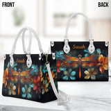 Stunning Dragonfly - Personalized Dragonfly Leather Handbag