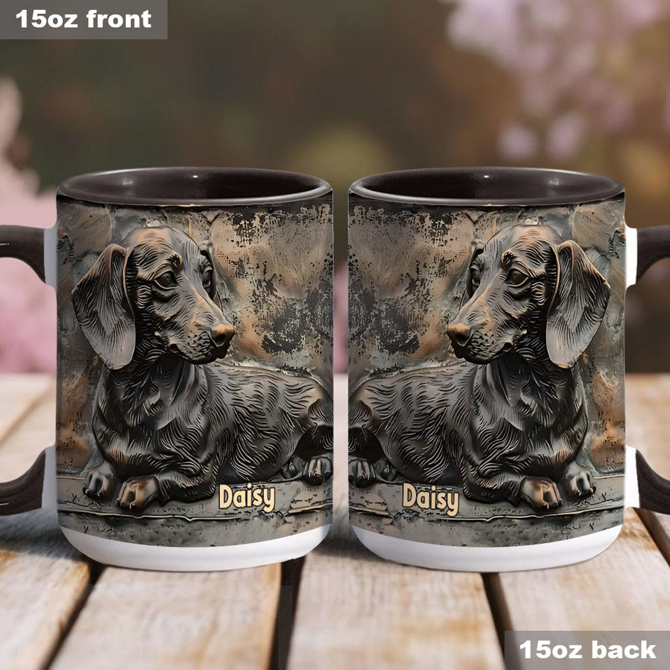 Love Dachshunds - Personalized Dachshund Accent Mug