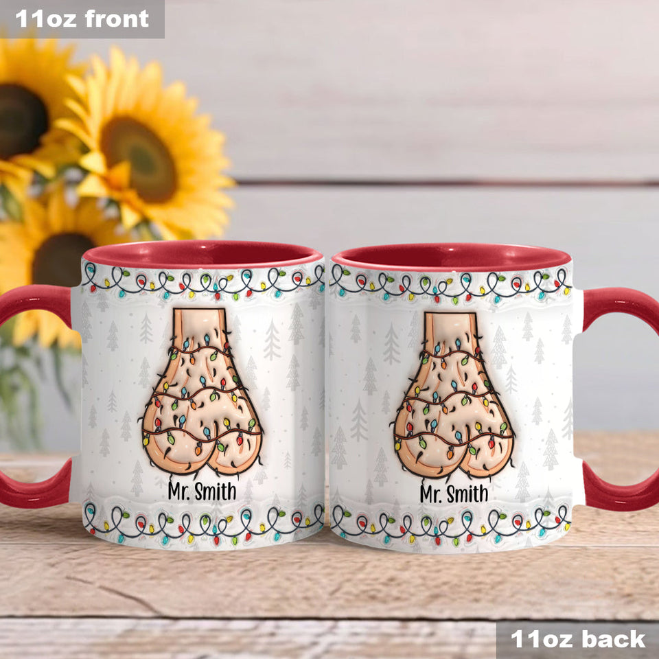 Funny Mr Mrs Mug - Personalized Couple Accent Mug