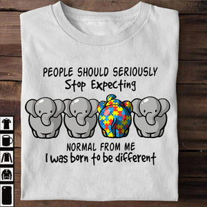 T-shirt et sweat à capuche « Cessez d’attendre de moi une vie normale » (Sensibilisation à l’autisme) 0523