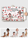 I Just Want To Touch Your Butt All The Time - Personalized Couple Sliding Ornament