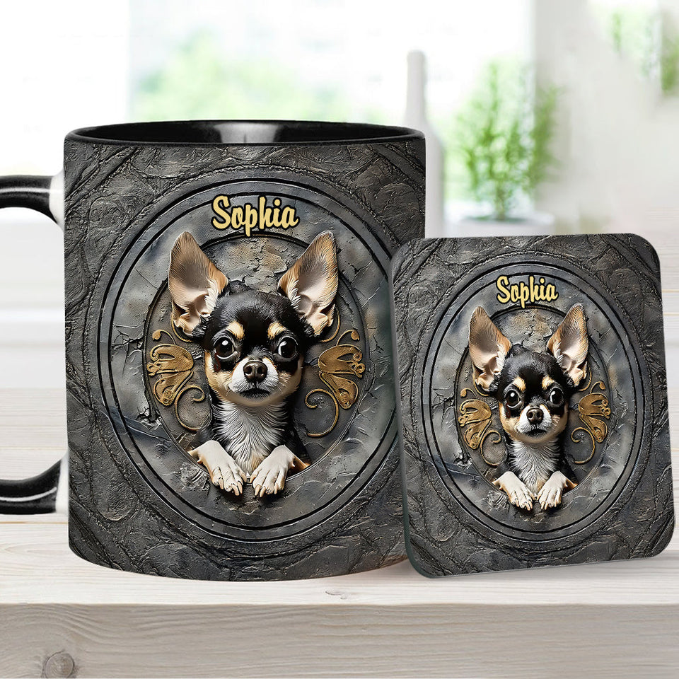 Adorable Chihuahua - Personalized Chihuahua Accent Mug