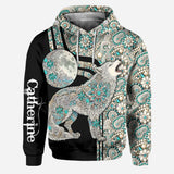 Majestic Snow Wolf - Personalized Wolf Hoodie and Leggings