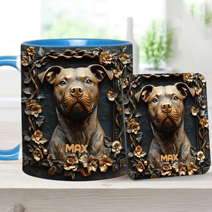 Strong Pitbull - Personalized Dog Accent Mug