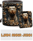 Strong Pitbull - Personalized Dog Accent Mug