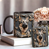Strong German Shepherd - Personalized Dog Accent Mug