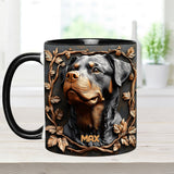 Strong Rottweiler - Personalized Dog Accent Mug