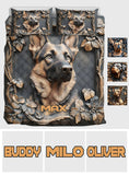 Strong German Shepherd - Personalized Dog Quilt Set