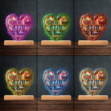 Just Love Books - Personalized Book Shaped Plaque Light Base
