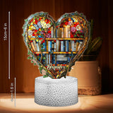 Just Love Books - Personalized Book Shaped Plaque Light Base