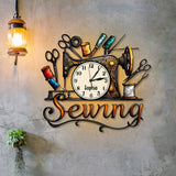 Sewing Room - Personalized Sewing LED Light Wall Clock