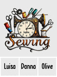 Sewing Room - Personalized Sewing LED Light Wall Clock