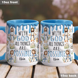 Avec Dieu, tout est possible - Mug chrétien personnalisé