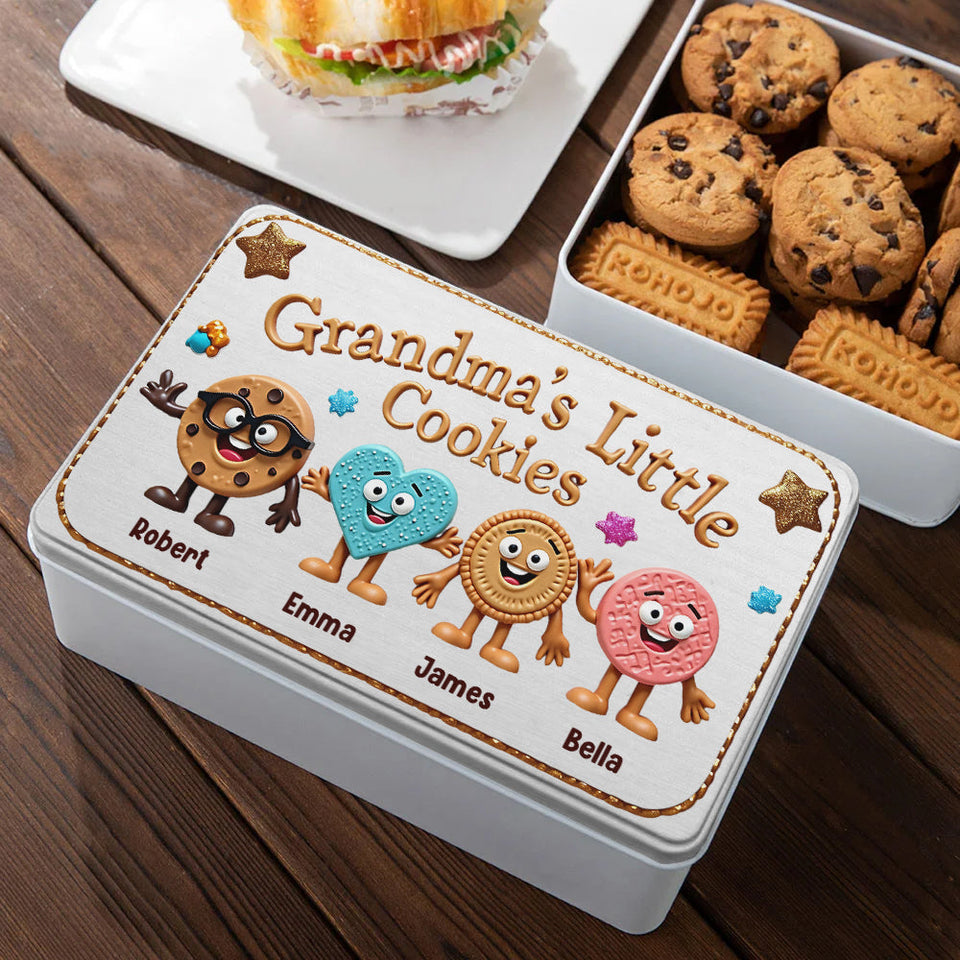 Grandma's Little Cookies - Personalized Grandma Biscuit Tin