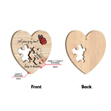 A Piece Of My Heart Lives In Heaven - Personalized Memorial 2 Layered Piece Ornament
