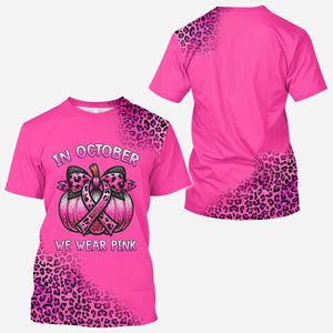 In October We Wear Pink - Breast Cancer Awareness All Over Shirt