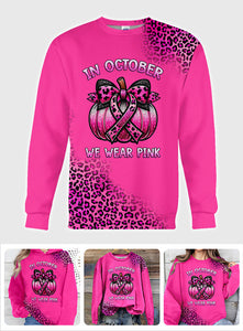 In October We Wear Pink - Breast Cancer Awareness All Over Shirt