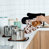 Just A Girl Who Loves Highland Cows - Personalized Oven Mitts & Pot Holder Set