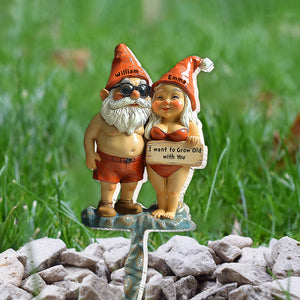 I Want To Grow Old With You - Personalized Gardening Acrylic Plaque Stake