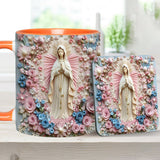 Mug chrétien personnalisé « Sérénité florale de Marie »