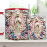 Mug chrétien personnalisé « Sérénité florale de Marie »