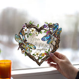 Dragonfly Couple - Personalized Dragonfly Window Hanging Suncatcher Ornament