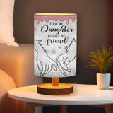Best Mom Ever - Personalized Mother Tableside Lamp With Wood Base